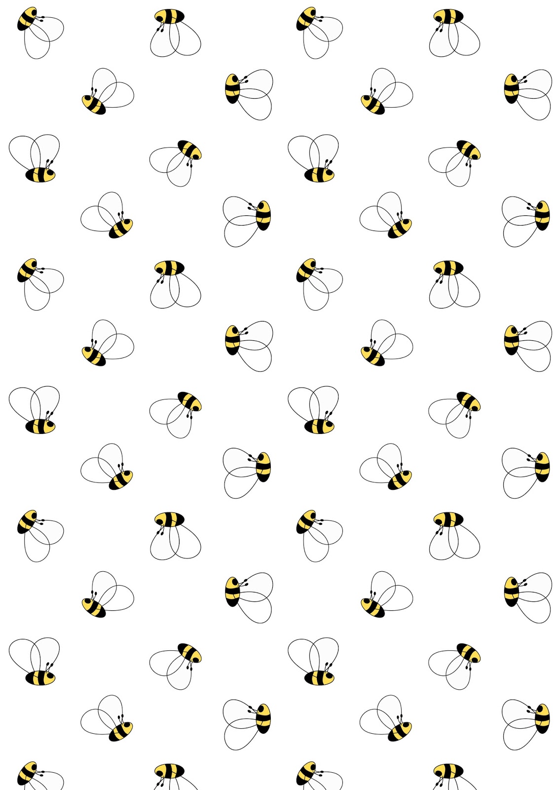 Free digital bee scrapbooking paper and printable – Geschenkpapier – freebie
